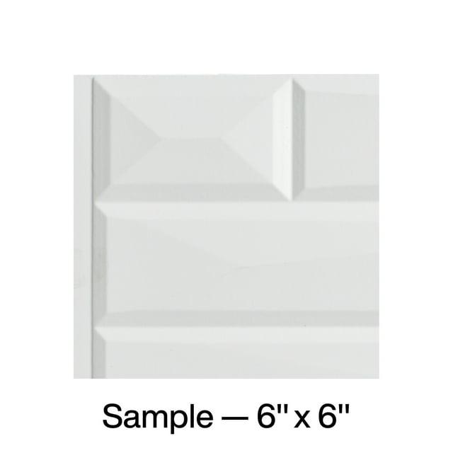 FASÄDE Vista Decorative Vinyl Backsplash Panel in Matte White (6X6 Inch Sample)