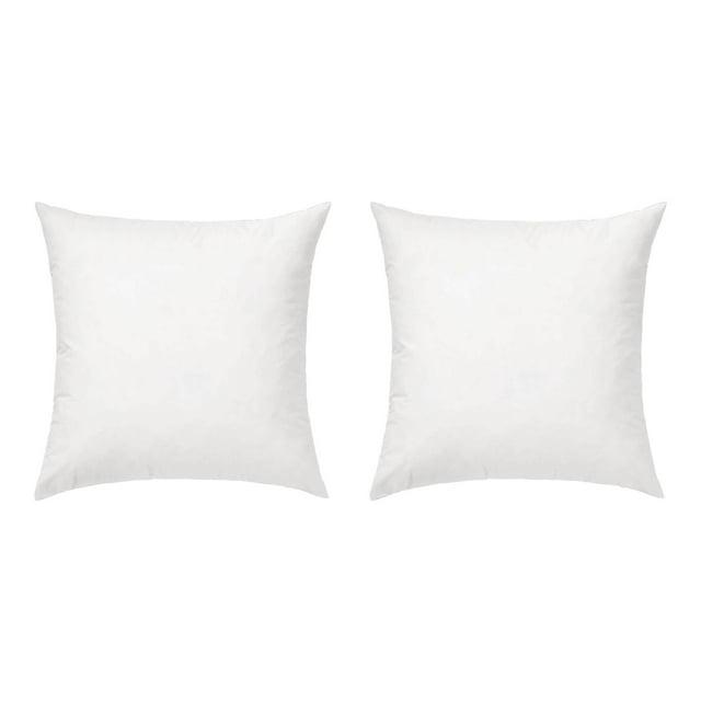 FBTS Prime 18x18 inch Square White Solid Down Alternative Pillow Inserts, 2 Packs