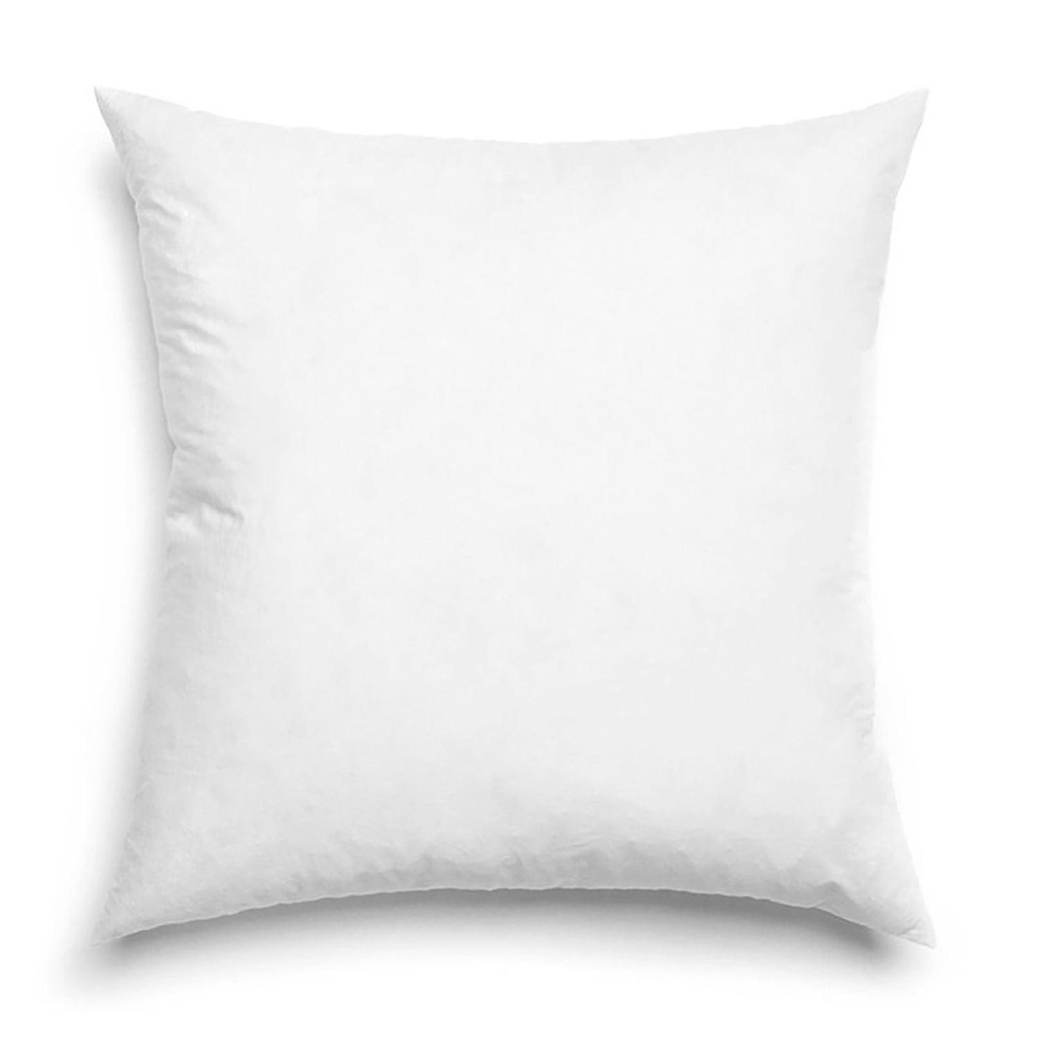 White 18" x 18" Faux Down Cotton Pillow Insert