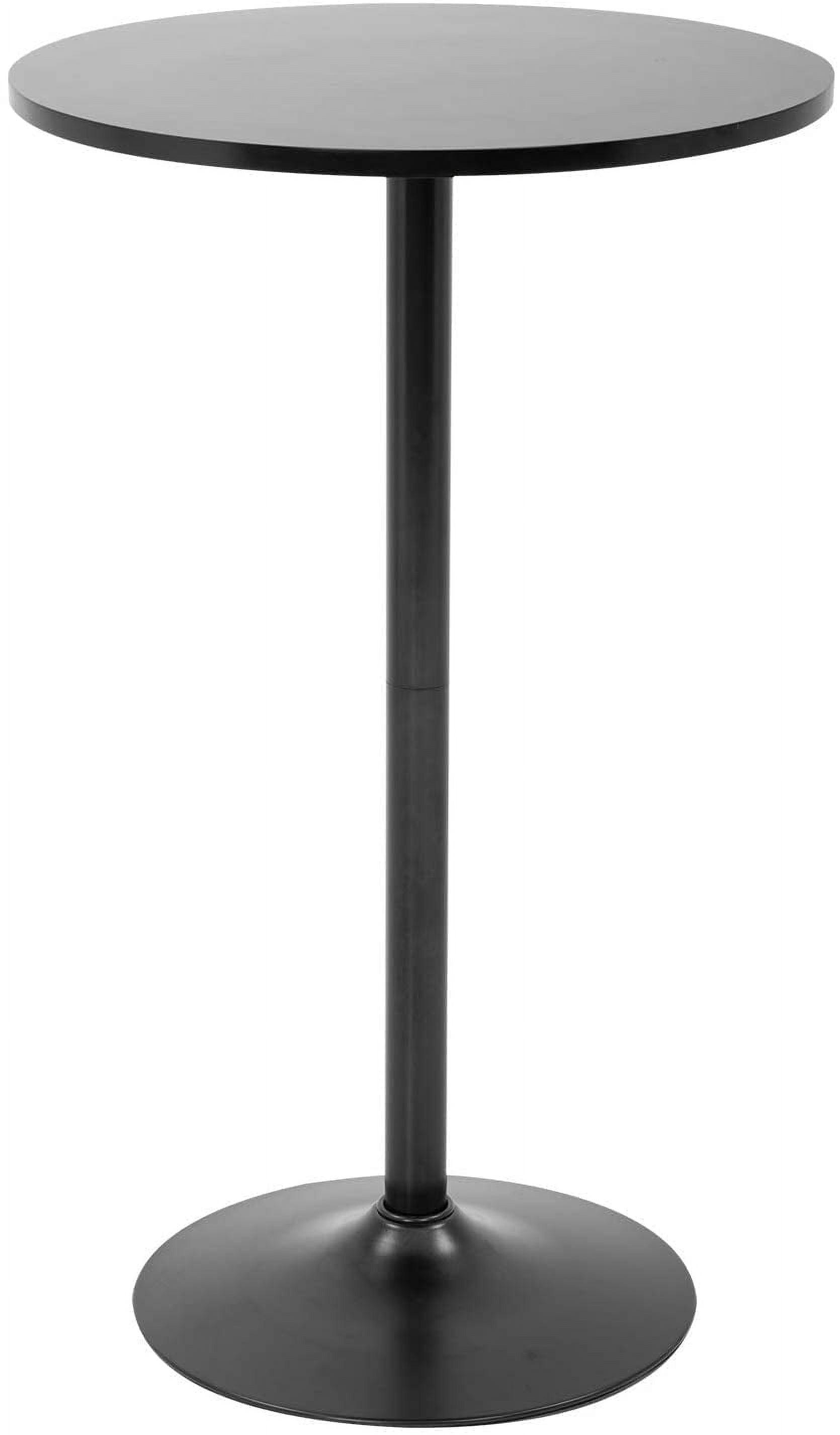 FDW Modern Round Pub Hydraulic Dining Room Home Kitchen Bar Top Tall Table, Black
