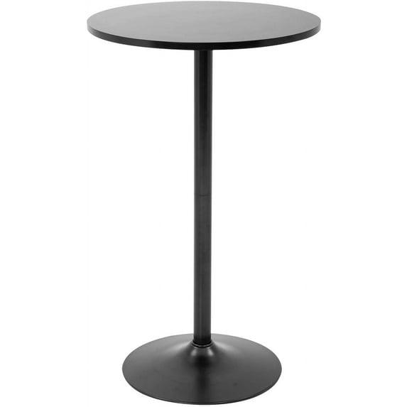 FDW Modern Round Pub Hydraulic Dining Room Home Kitchen Bar Top Tall Table, Black