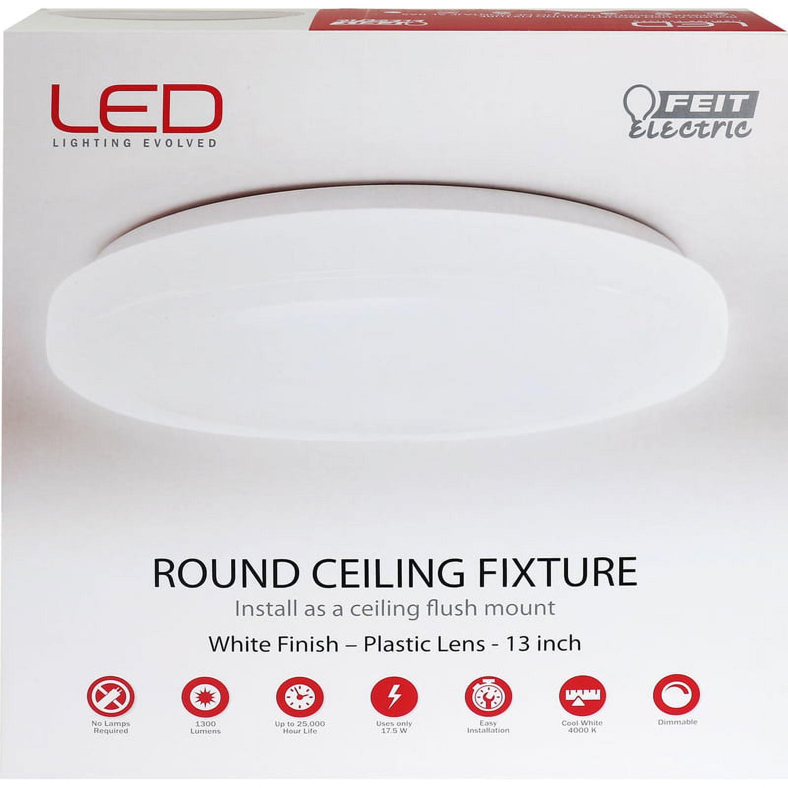 Feit Electric Flush Mount LED 13 in Round Ceiling Light, White