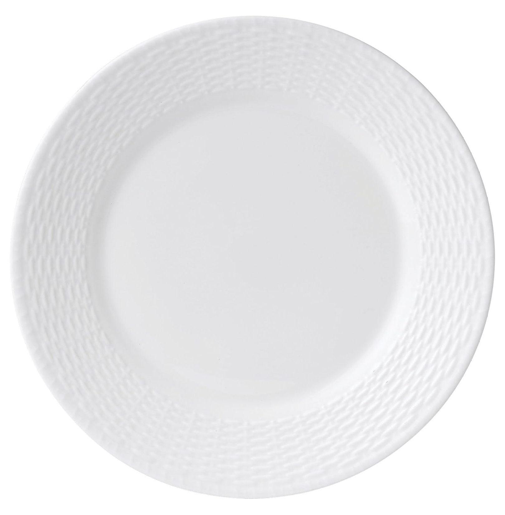 CHNRED Nantucket Basket Dinner Plate, 10.75", White