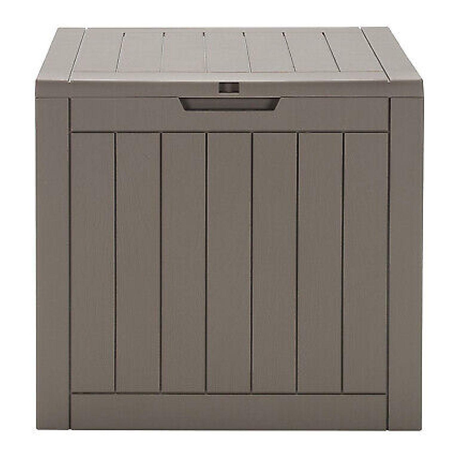 Light Brown 30-Gallon Lockable Storage Chest with Handles