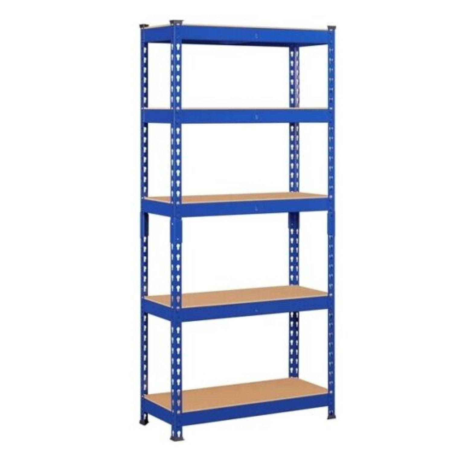 Blue 60'' Heavy Duty 5-Tier Adjustable Metal Storage Rack