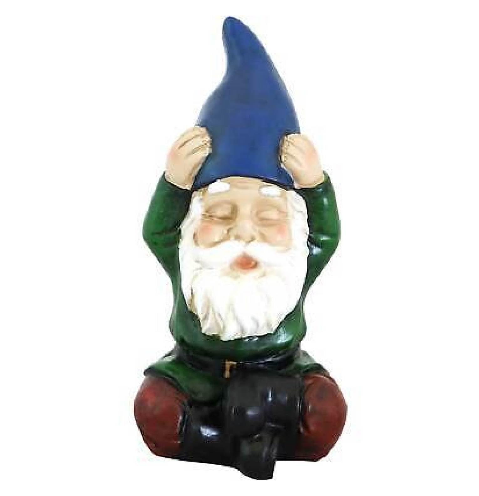 Sage the Yoga Garden Gnome Resin Statue, 11"