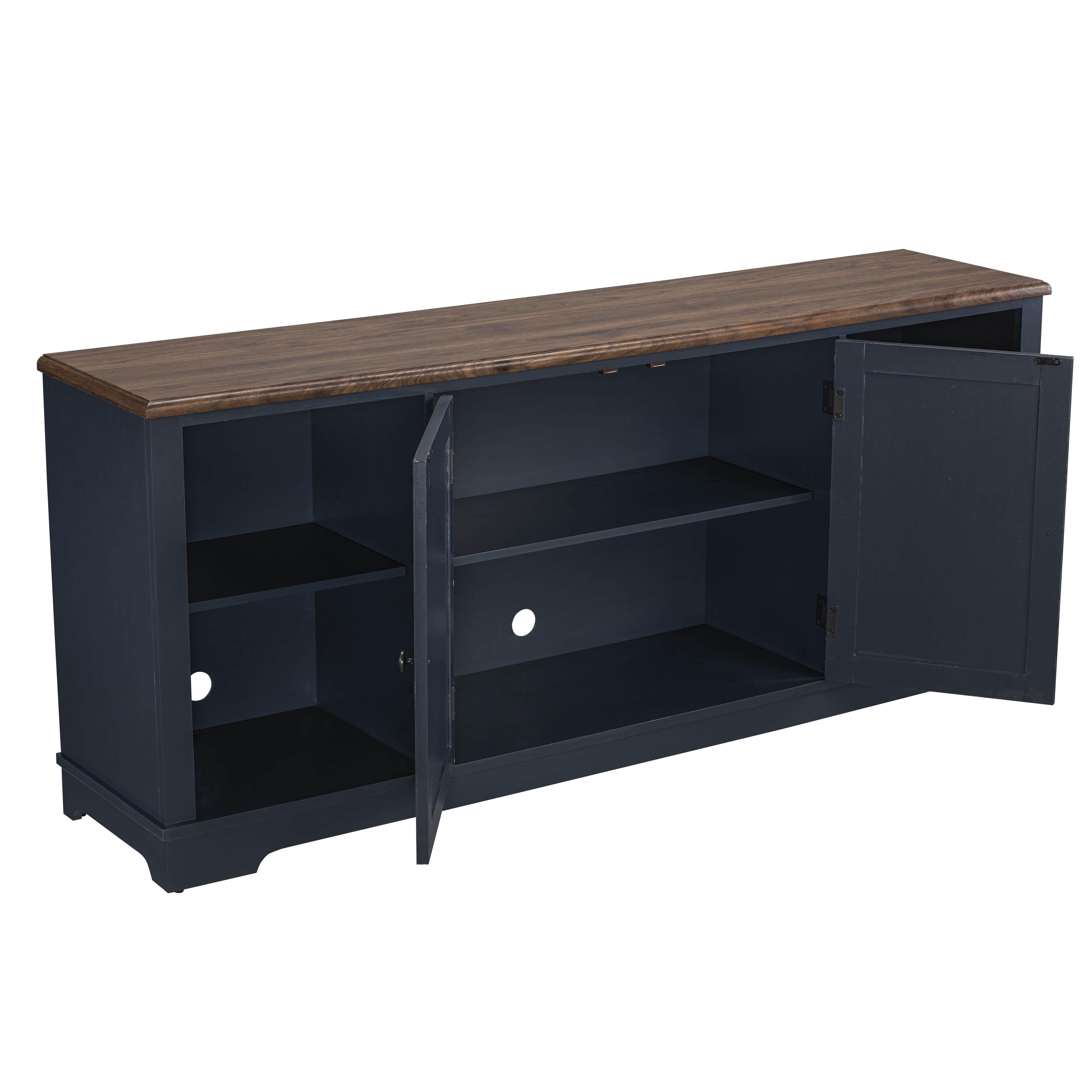 TV Stand for TVs up to 78": Home Essentials, Coastal Style, Open Shelves, Cable Management