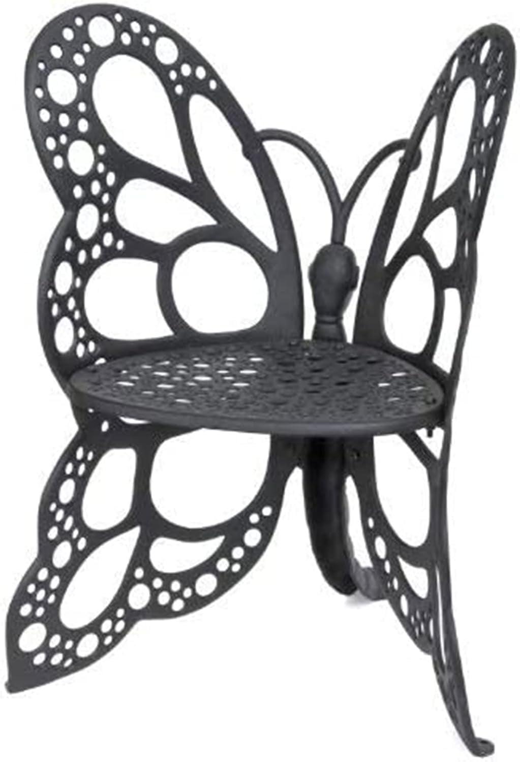 Black Cast Aluminum Armless Patio Chair