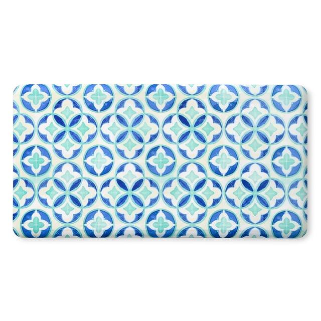 Fiesta FIESTA Mali Tiles Geo Trellis Anti-Fatigue Comfort Non-Slip Kitchen Runner Mat