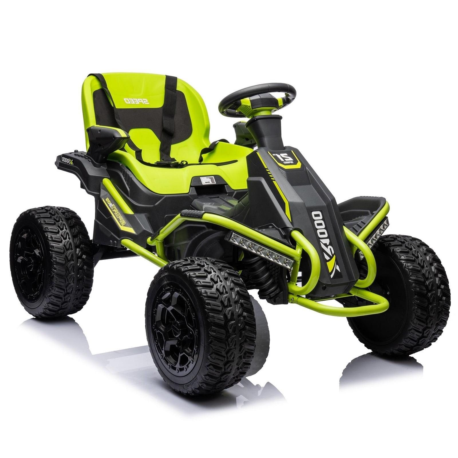 24 Volt 4X4 Ride on Toys with 2 Seat, 600W Power UTV Car 4 Wheeler for Big Kids with Remote Control, Storage, 3 Speeds, Bluetooth Music