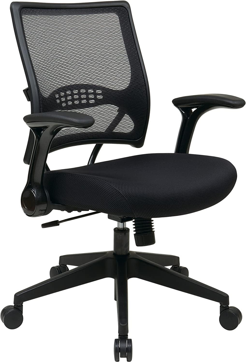 Black Mesh Executive Swivel Office Chair with Adjustable Arms