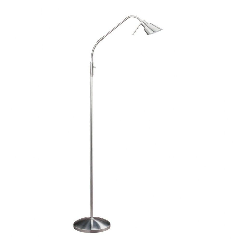 FL4048-SN-Kendal Lighting Inc.-Oslo - 1 Light Floor Lamp-53 Inches Tall and 9 Inches Wide-Satin Nickel Finish