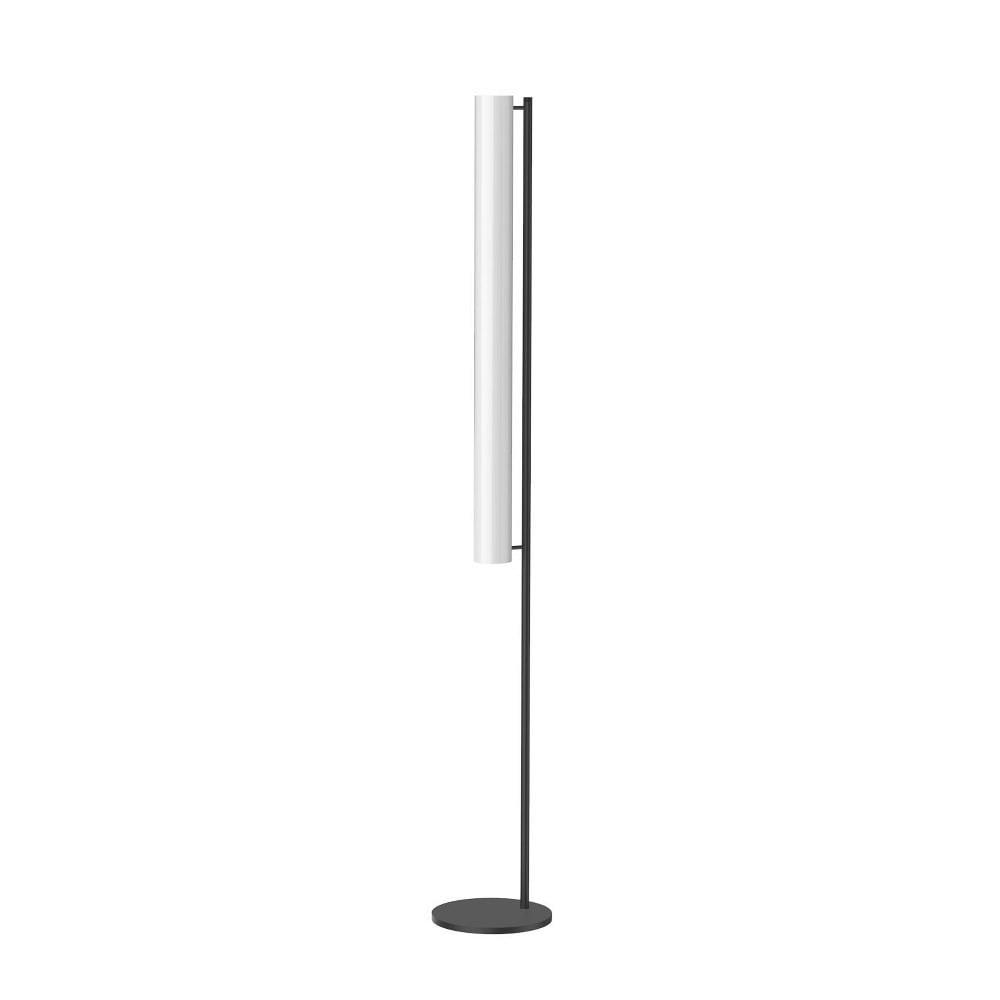 Gramercy Sleek Black LED Floor Lamp with Frosted Glass