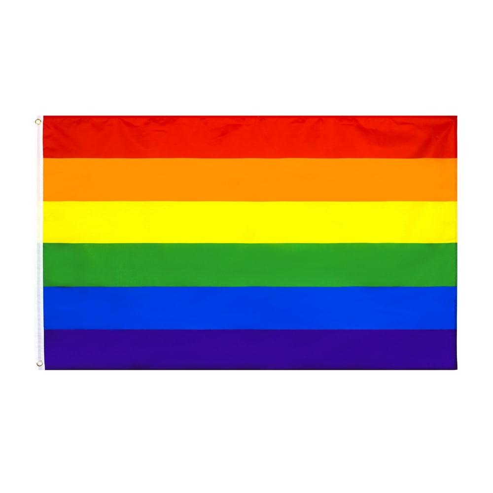 FLAGLINK Gay Pride Flag 3x5Fts LGBT Rainbow Flags Banner