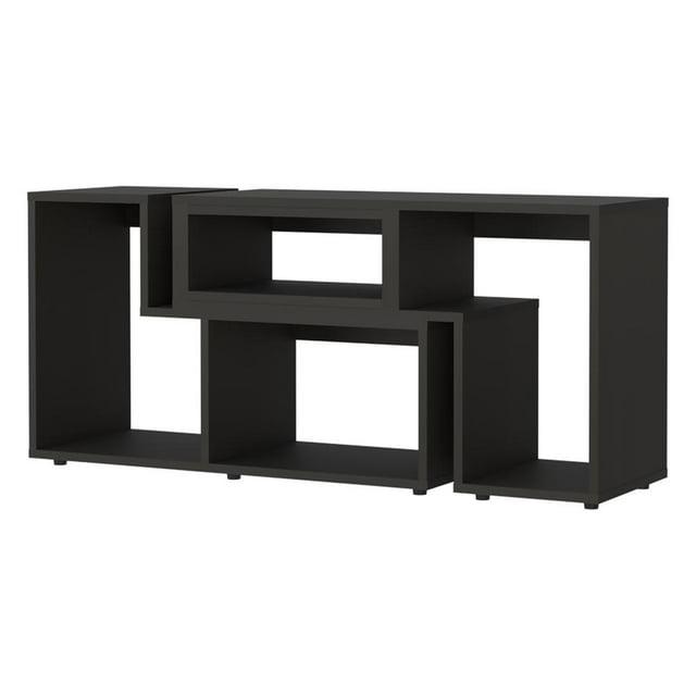 FM FURNITURE Harmony Extendable TV Stand Black Engineered Wood