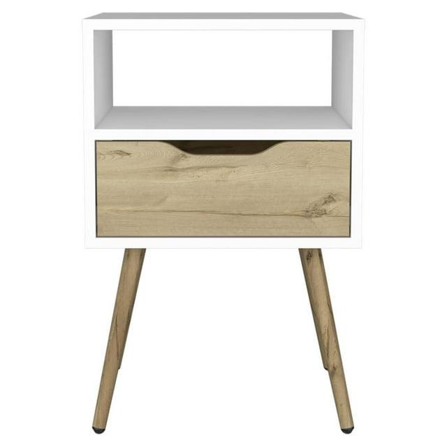 TIRAMISUBEST Nightstand with Handle-Free Drawer, Slim Profile for Tight Spaces