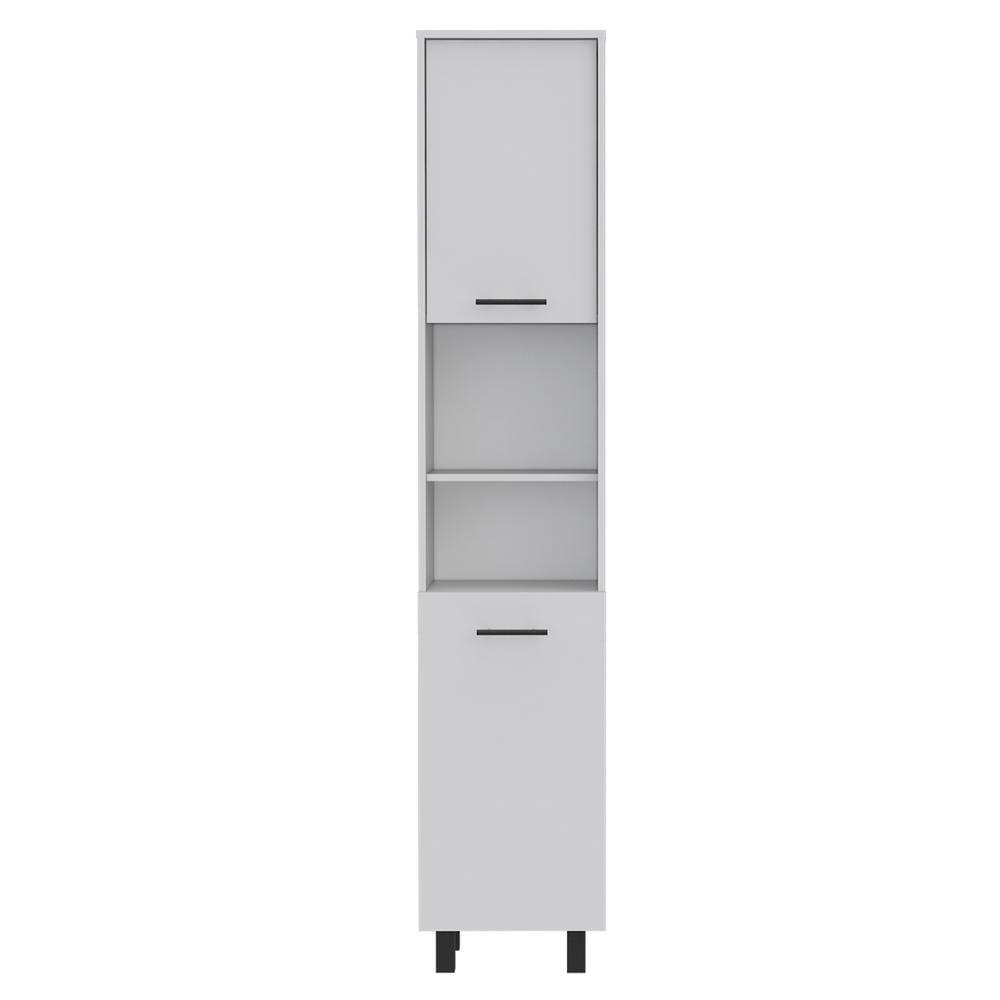 FM FURNITURE Sheffield Two Door Pantry Cabinet White Engineered Wood