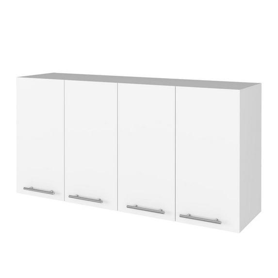 Depot E-Shop Wall Cabinet 24" H, four Doors, with two internal Shelves and internal plate and glass organizer