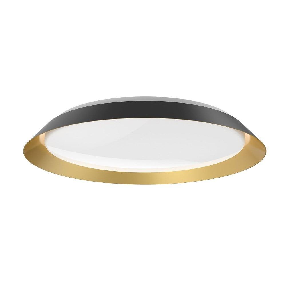 Jasper Black/Gold LED Flush Mount Ceiling Light, 23.13"