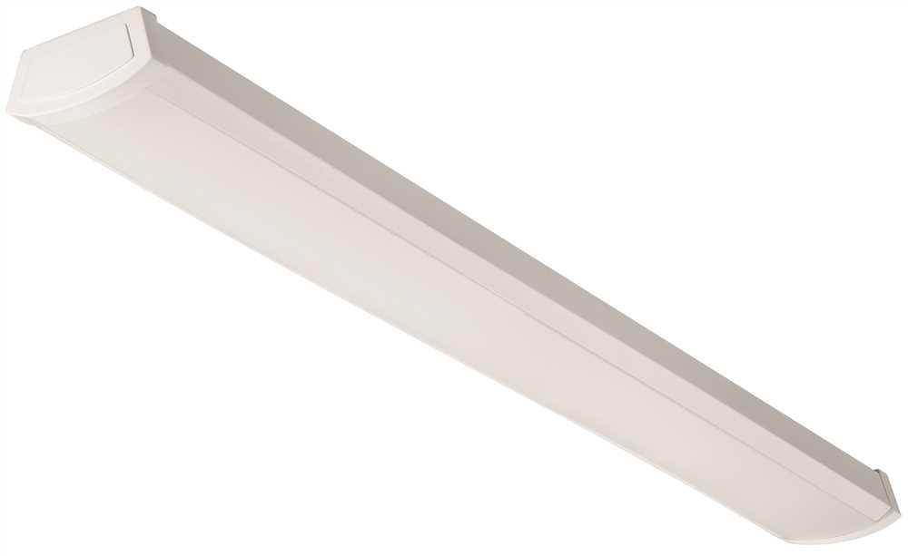 White 48-Inch Steel LED Flush Mount Light Fixture