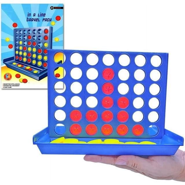 FNNMNNR Four in a Row Line Up 4 Gaming Fun Set Travel Portable Convenient Size Classic Fun Educational Family Games
