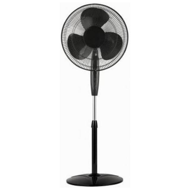 Optimus 18" Black Oscillating Stand Fan with Remote Control