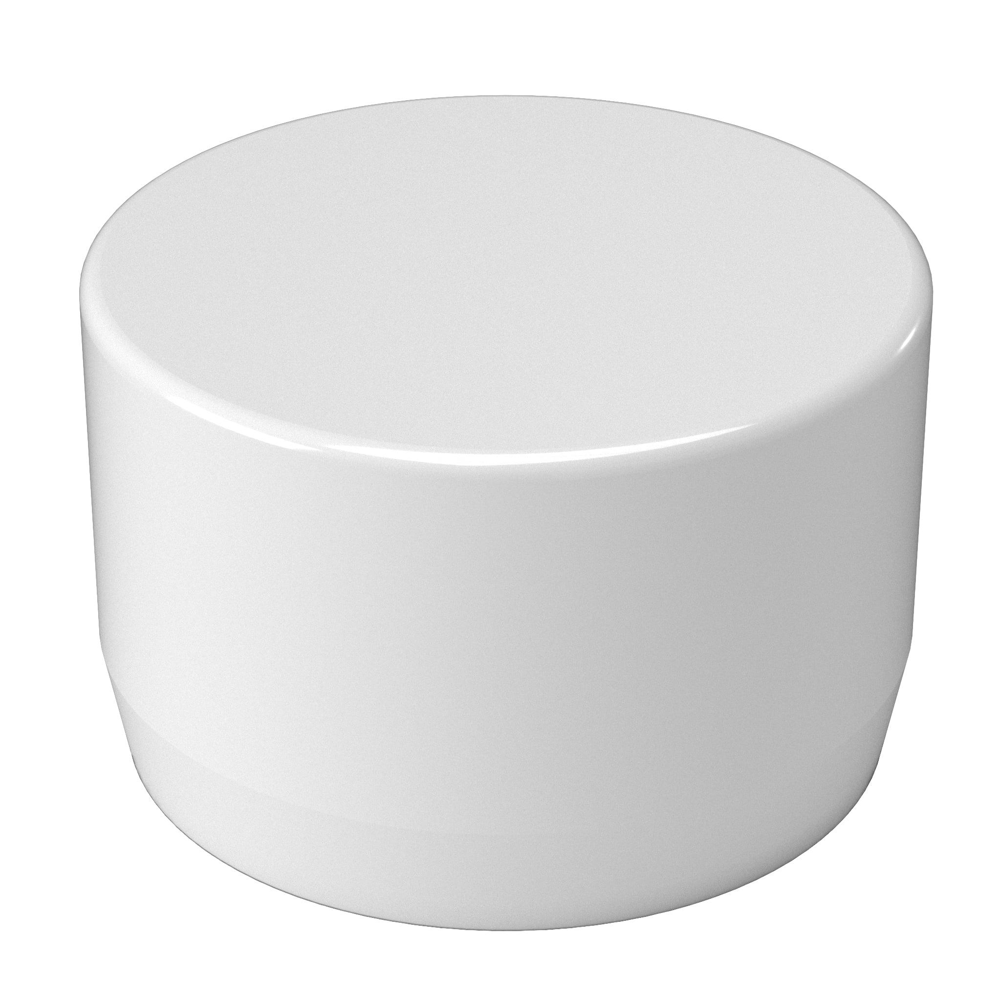 White 1-1/2" PVC Slip-Joint End Cap, 10-Pack