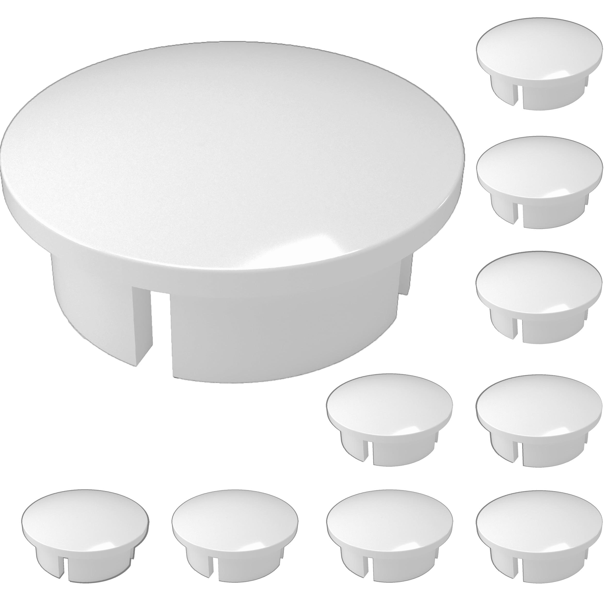 FORMUFIT F112IDC-WH-10 PVC Internal Domed End Cap, Furniture Grade, 1-1/2" Size, White (Pack of 10)