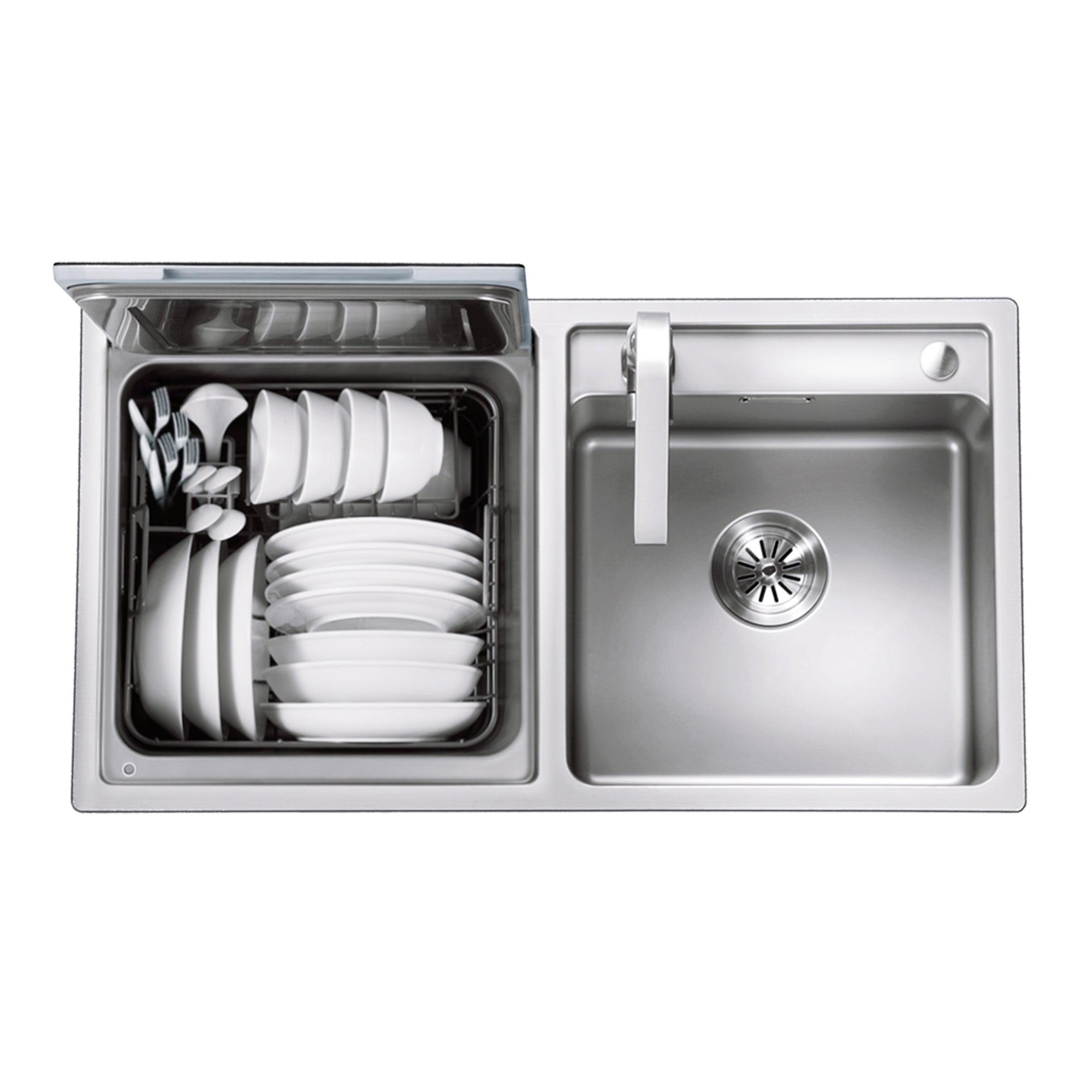 FOTILE Left Orientation, 2-In-1 In Sink Dishwasher 18-in Top Control Built-In Dishwasher, 57.8-dBA Standard Sound Level