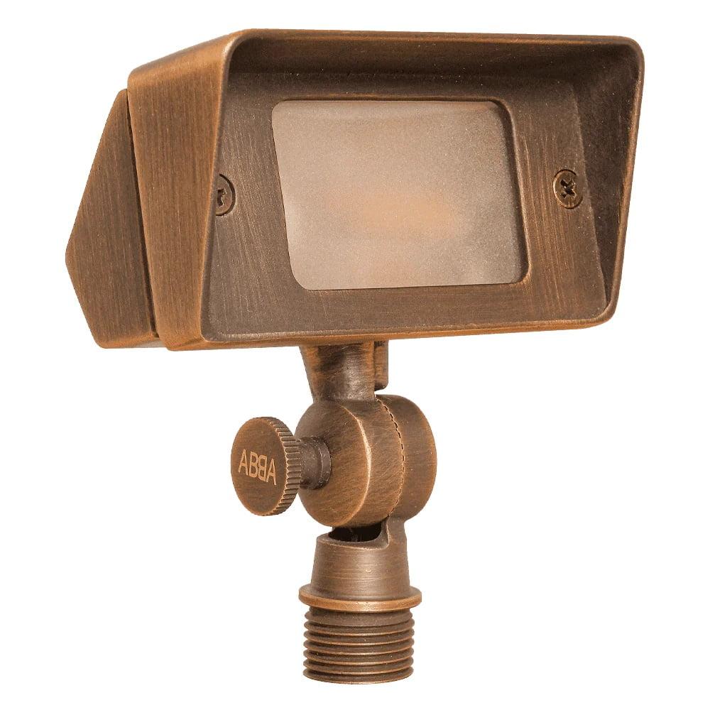 Brass Adjustable LED Directional Flood Light with Warm White Bulb