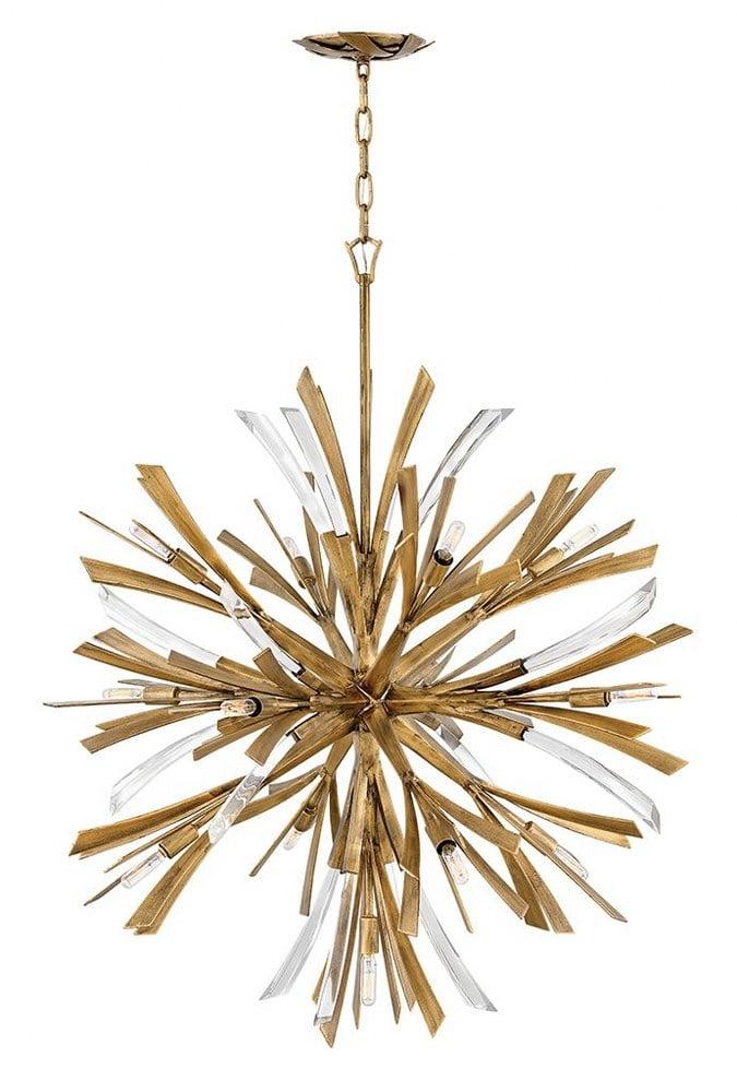 Fredrick Ramond Fr40905 Vida 13 Light 42" High Abstract Chandelier - Gold