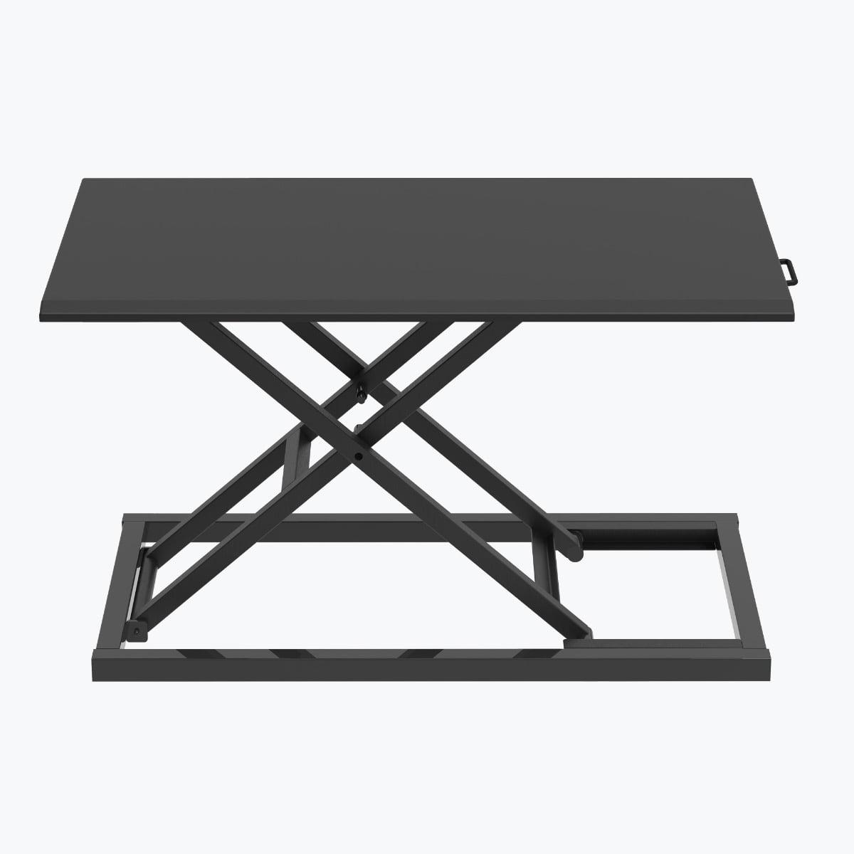 Black Pneumatic Adjustable Standing Desk Converter