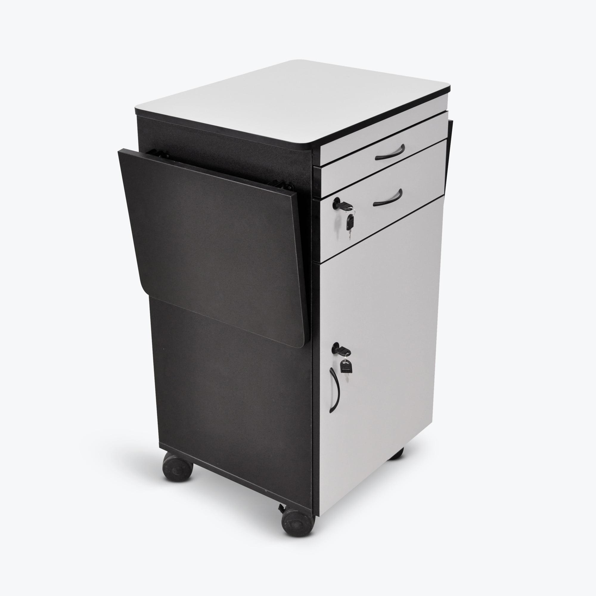 WorkplaceEssentials Multi-Media Work Center AV Cart with Lockable Storage