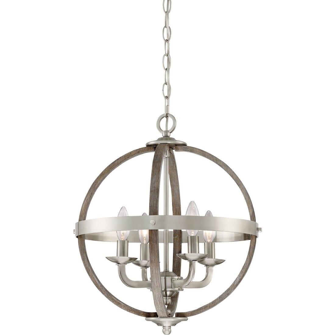 Quoizel Lighting Fusion 4 - Light Chandelier in  Brushed Nickel