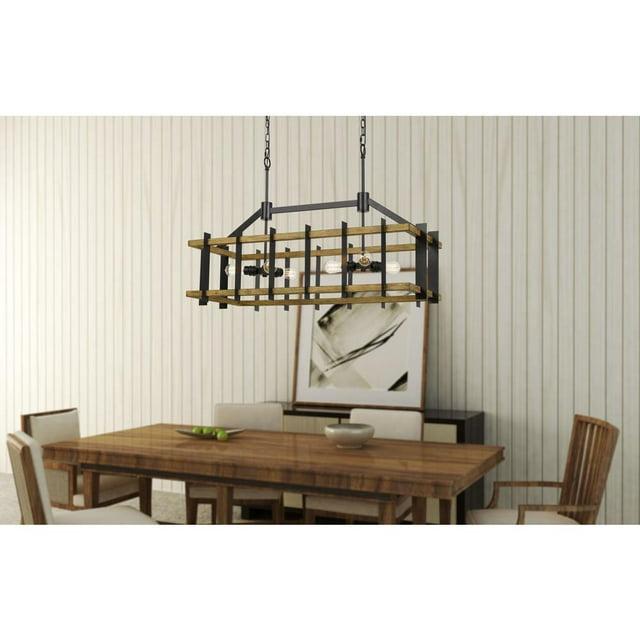 FX-3705-6-Cal Lighting-Bruck - 6 Light Chandelier In Industrial Style-26.75 Inches Tall and 41 Inches Wide