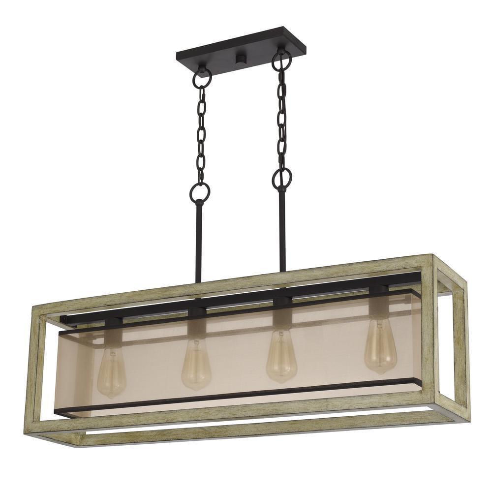 4 - Light Dimmable Kitchen Island Square / Rectangle Chandelier