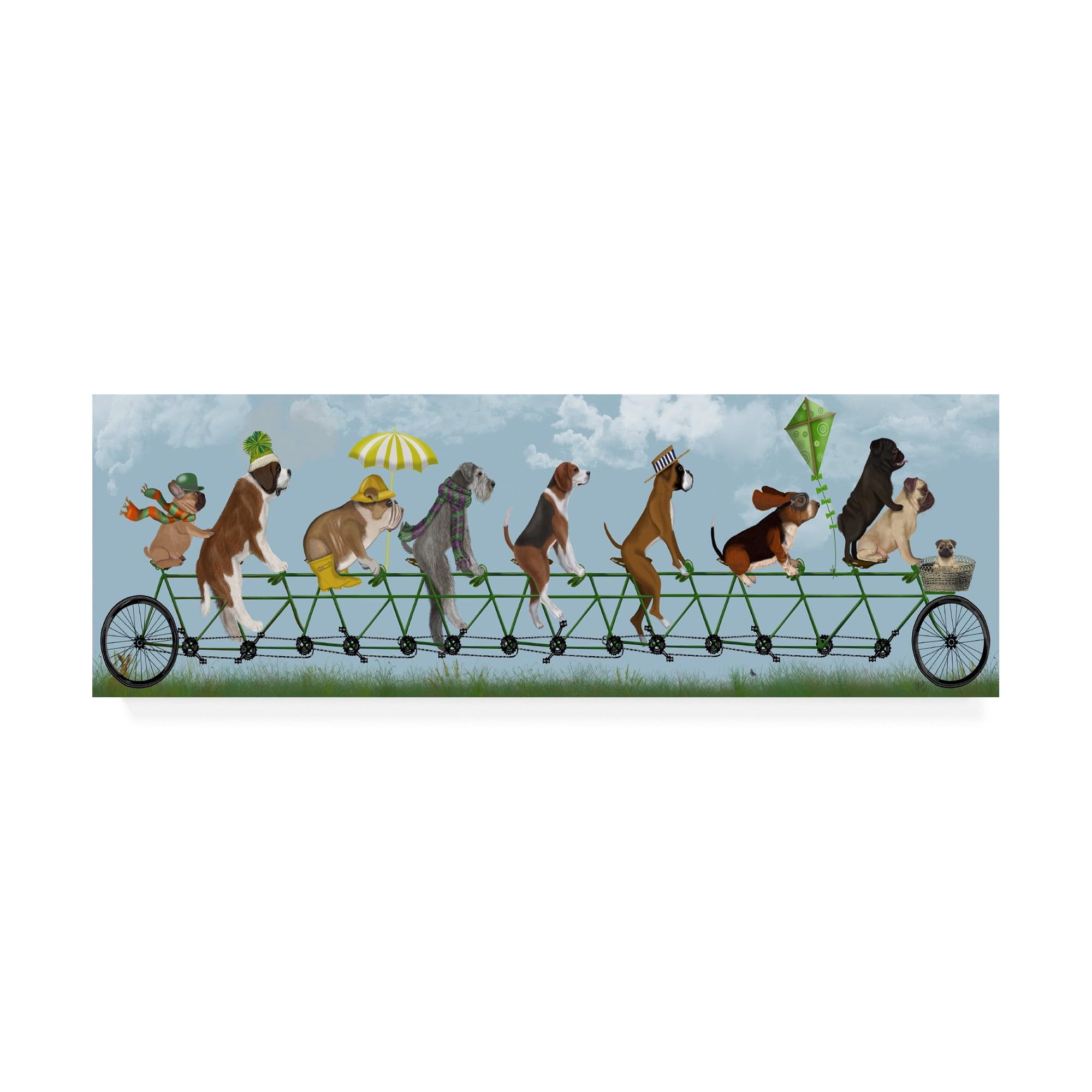 Fab Funky 'Mutley Crew on Tandem' Canvas Art - 8x24