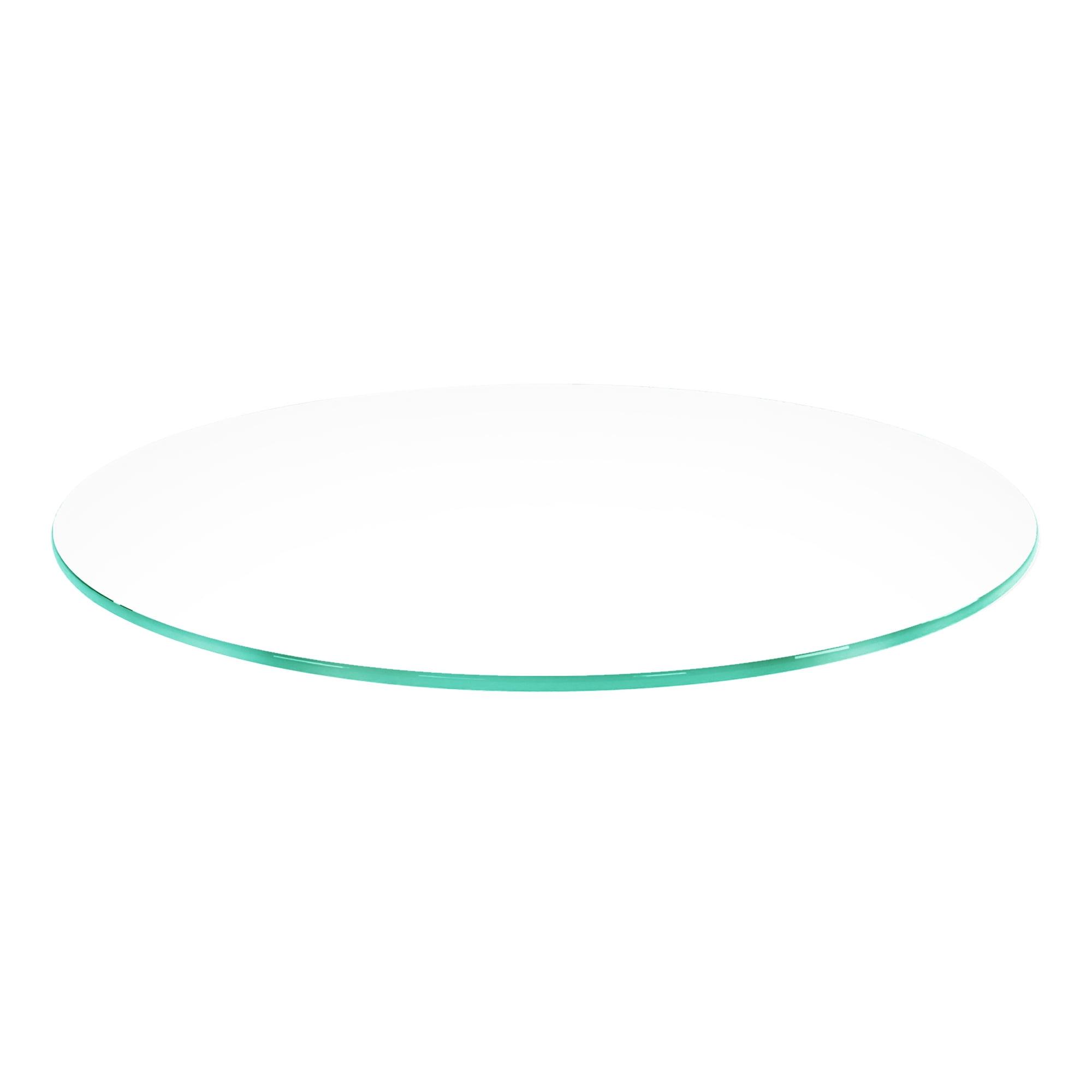 Dulles Glass 20" Round Table Top 3/8" Thick, Pencil Polished Tempered Glass for Indoor Dining or Outdoor Patio, 11 Pounds