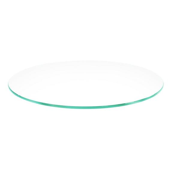 Dulles Glass 20" Round Table Top 3/8" Thick, Pencil Polished Tempered Glass for Indoor Dining or Outdoor Patio, 11 Pounds