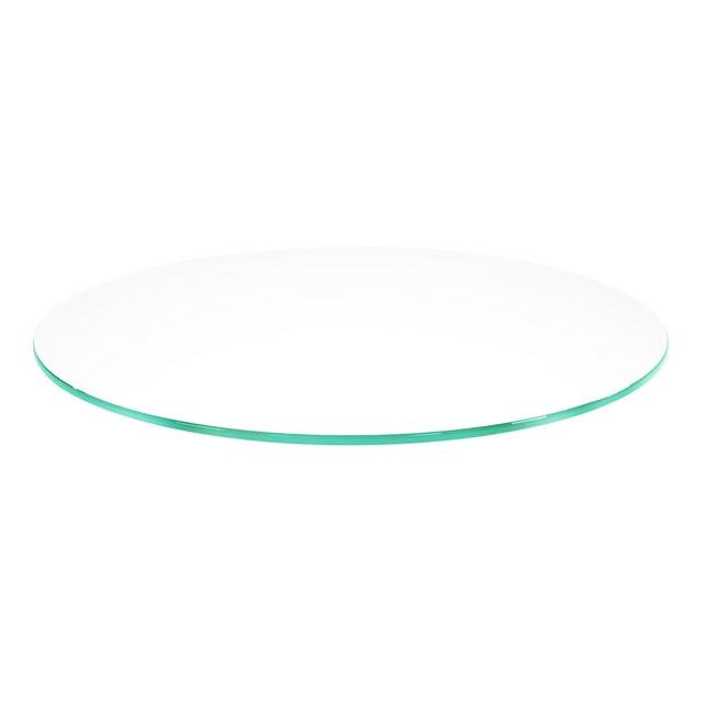Dulles Glass 20" Round Table Top 3/8" Thick, Pencil Polished Tempered Glass for Indoor Dining or Outdoor Patio, 11 Pounds