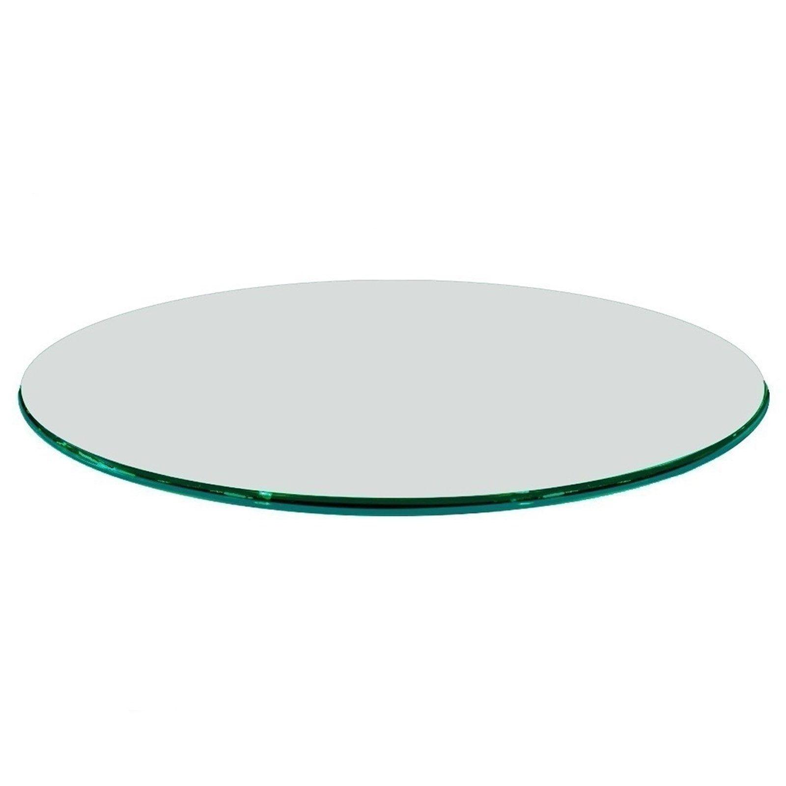 36" Clear Tempered Glass Round Table Top with Ogee Edge