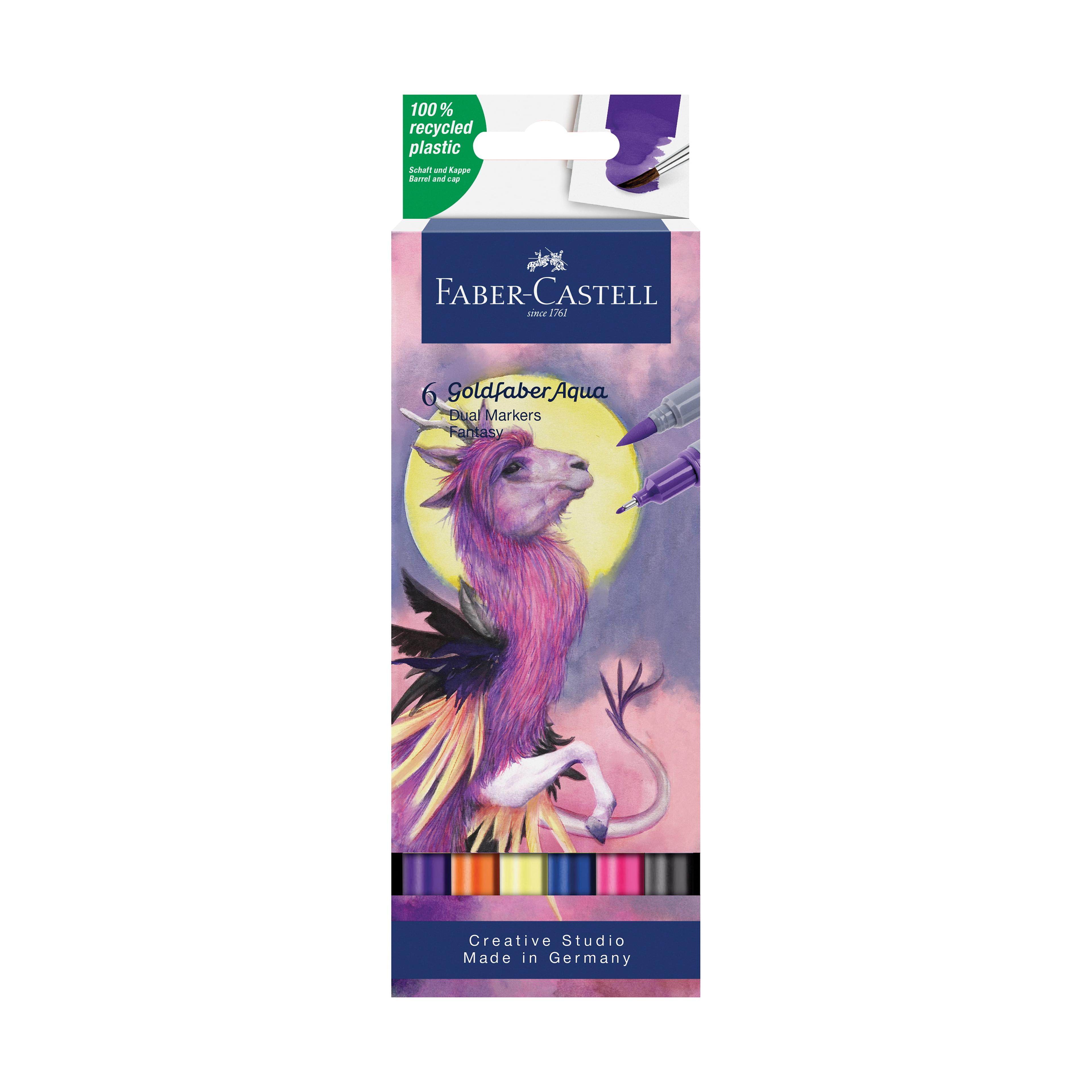 Faber-Castell Goldfaber Aqua Dual Markers Fantasy- Art Kit for Artists (Adult Art Markers)