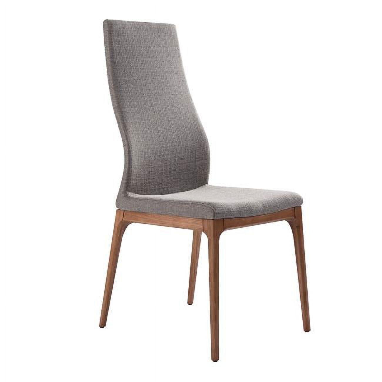 Wood+Fabric Upholstered Side Chair