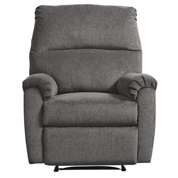 Signature Design by Ashley Nerviano Zero Wall Recliner in Gray