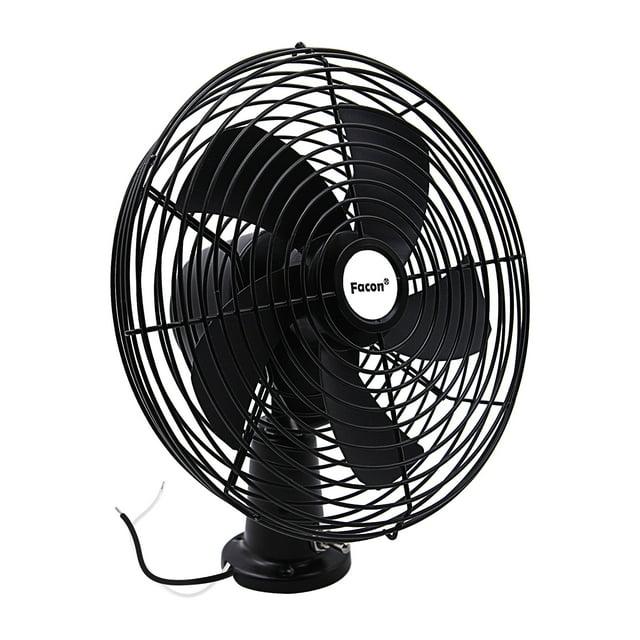 Facon 12V 8'' Car Cooling Automobile Vehicle Fan, Powerful Quiet with 2-Speed, Ventilation Electric Car Fans for RV Truck Bus Boat Van SUV Yacht
