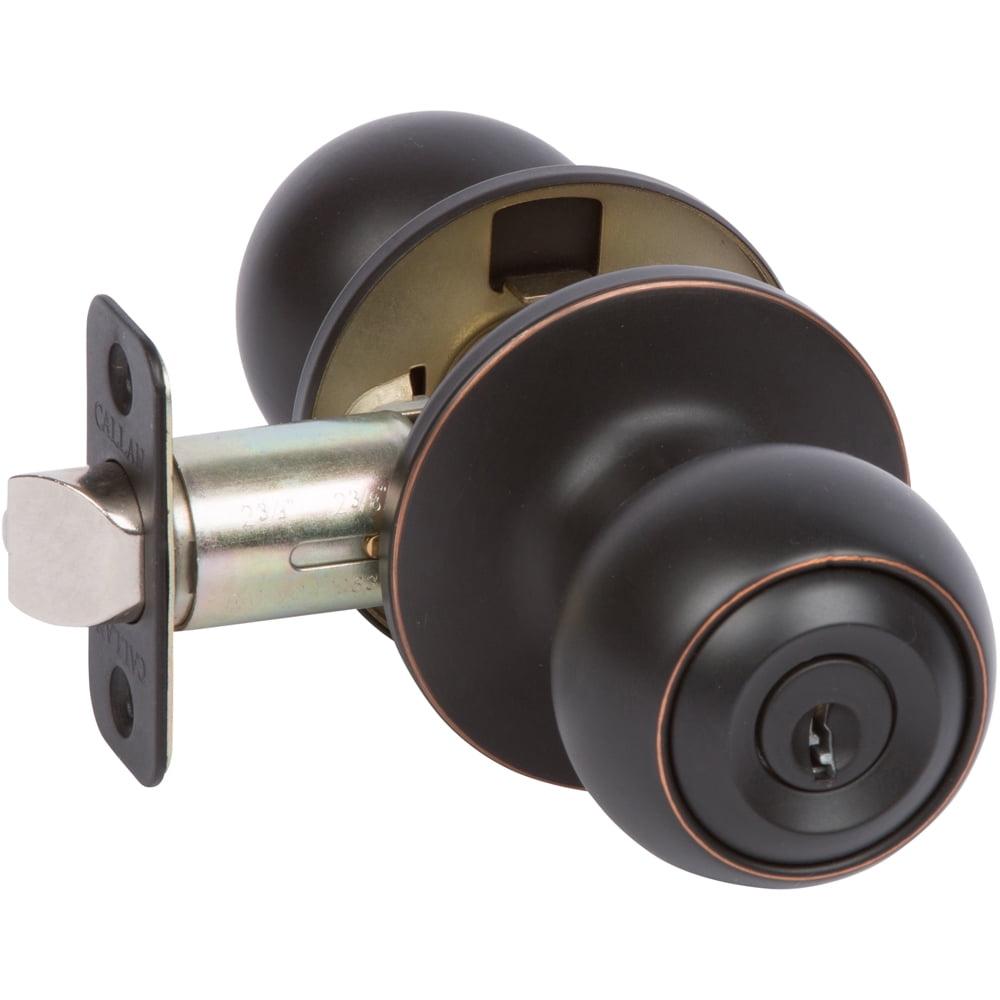 Edged Oil Rubbed Bronze Classic Keyed Entry Door Knob