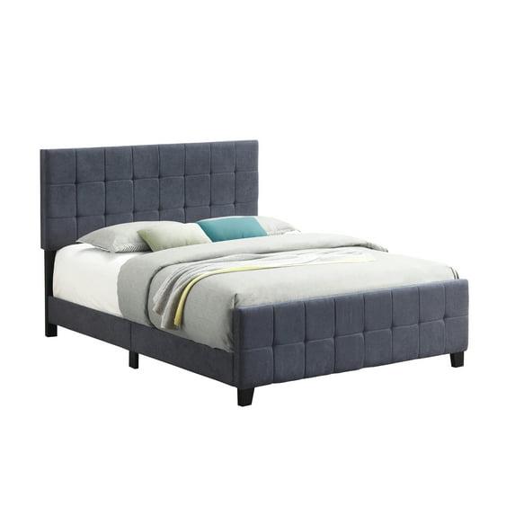 Fairfield Queen Upholstered Panel Bed Dark Grey
