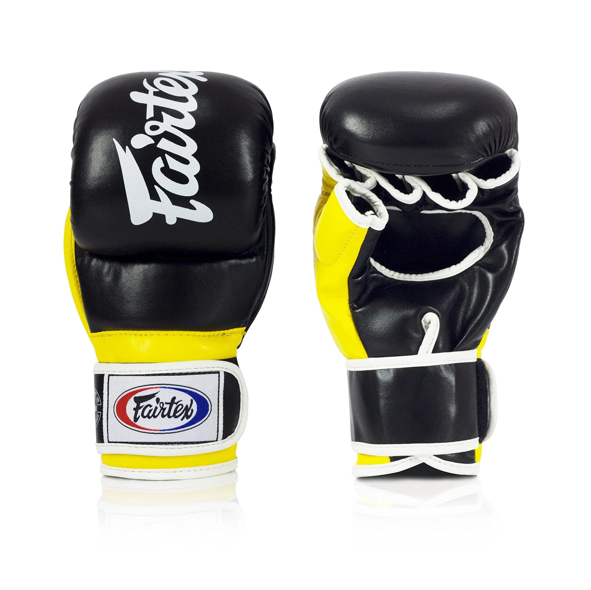 Fairtex FGV18 Super Sparring Grappling MMA Gloves Black/Yellow Large