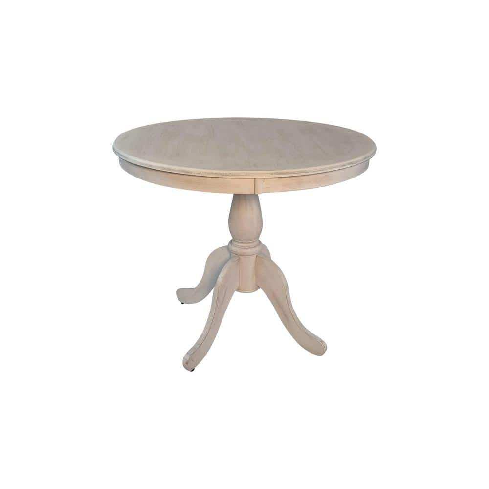Carolina Classics Fairview 36" Round Pedestal Dining Table in White
