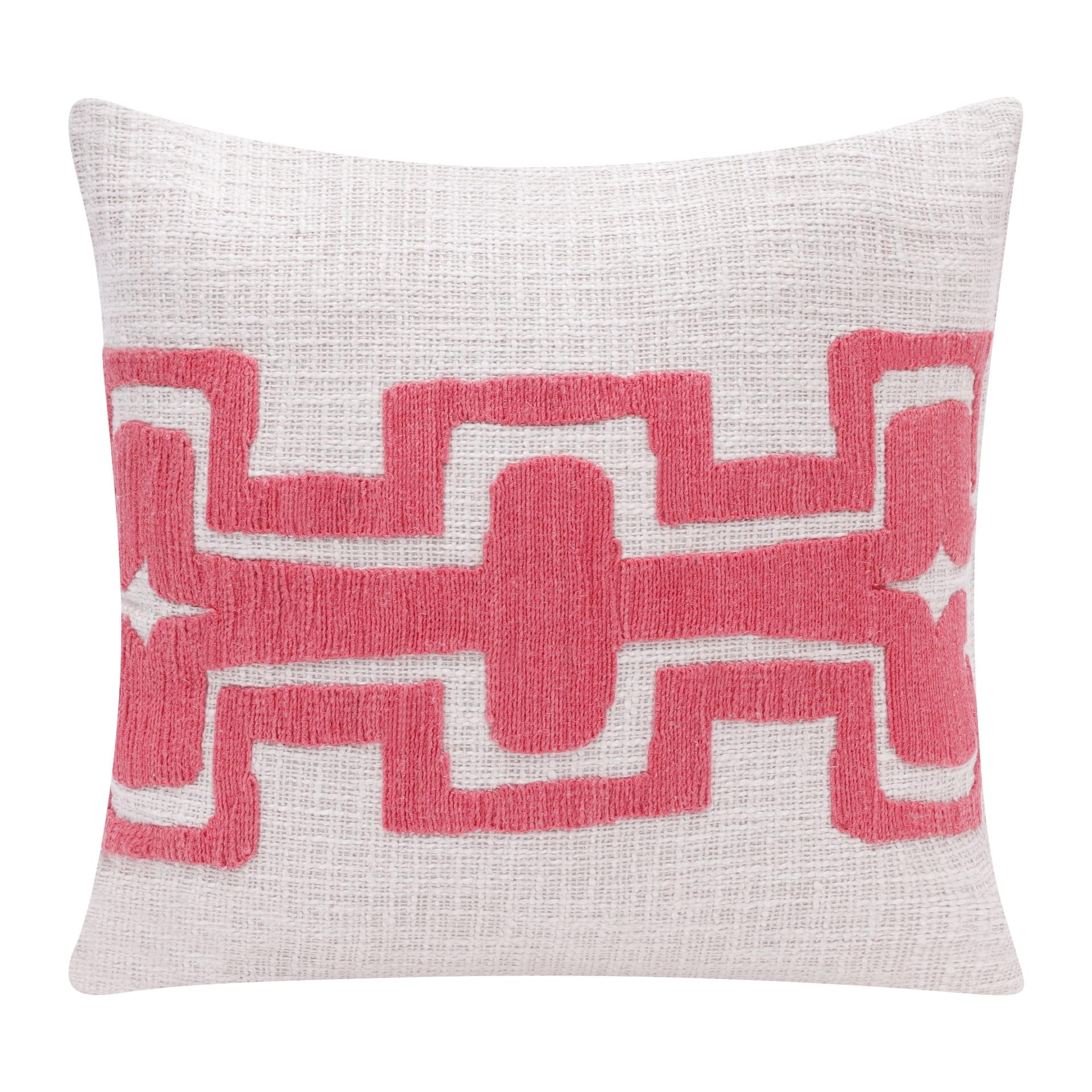 Stacy Garcia Home Geometric Handmade Cotton Wool Blend Decorative Throw Pillow